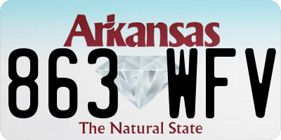 AR license plate 863WFV