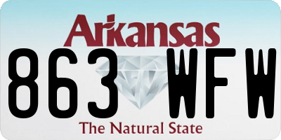 AR license plate 863WFW