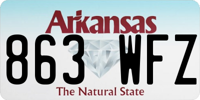 AR license plate 863WFZ