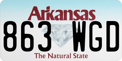 AR license plate 863WGD