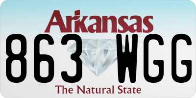 AR license plate 863WGG