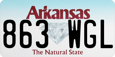 AR license plate 863WGL