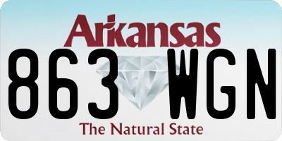 AR license plate 863WGN