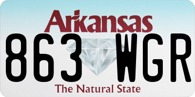 AR license plate 863WGR