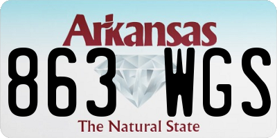 AR license plate 863WGS