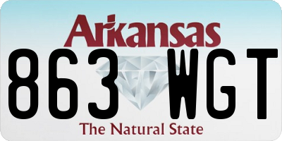 AR license plate 863WGT
