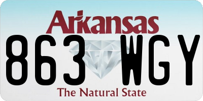 AR license plate 863WGY