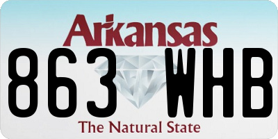 AR license plate 863WHB