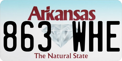 AR license plate 863WHE