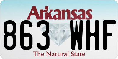 AR license plate 863WHF