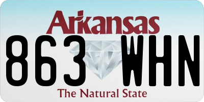AR license plate 863WHN