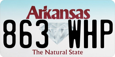 AR license plate 863WHP