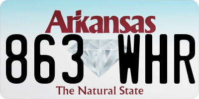 AR license plate 863WHR