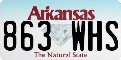 AR license plate 863WHS