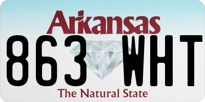 AR license plate 863WHT
