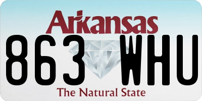 AR license plate 863WHU