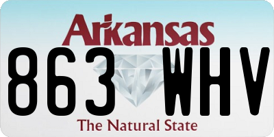 AR license plate 863WHV