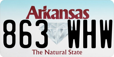 AR license plate 863WHW