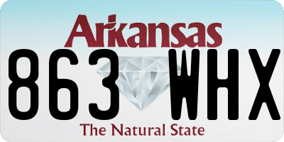 AR license plate 863WHX