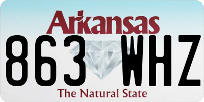 AR license plate 863WHZ