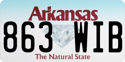 AR license plate 863WIB