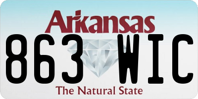 AR license plate 863WIC