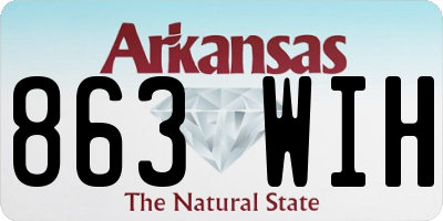 AR license plate 863WIH