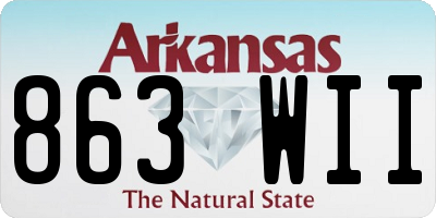 AR license plate 863WII