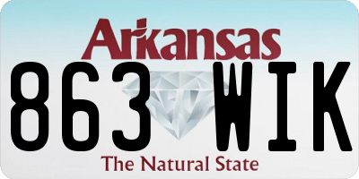 AR license plate 863WIK