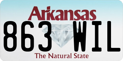 AR license plate 863WIL