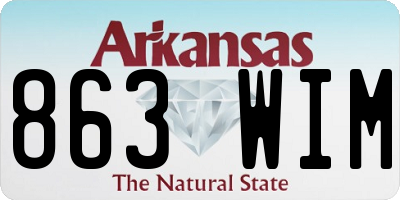 AR license plate 863WIM