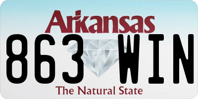 AR license plate 863WIN