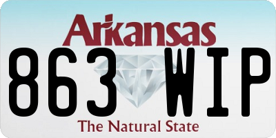 AR license plate 863WIP