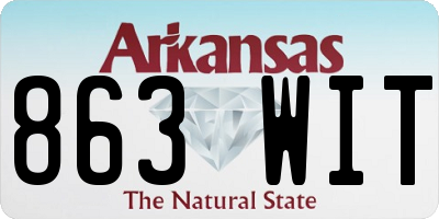 AR license plate 863WIT