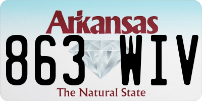 AR license plate 863WIV