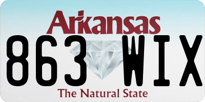 AR license plate 863WIX