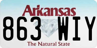 AR license plate 863WIY