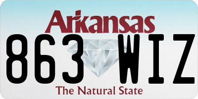 AR license plate 863WIZ