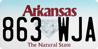 AR license plate 863WJA
