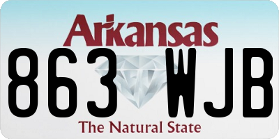 AR license plate 863WJB