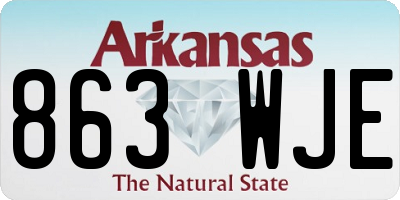 AR license plate 863WJE