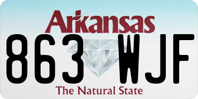 AR license plate 863WJF