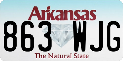 AR license plate 863WJG