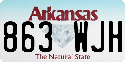 AR license plate 863WJH