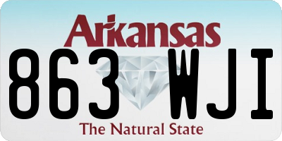 AR license plate 863WJI