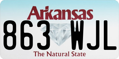 AR license plate 863WJL