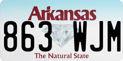 AR license plate 863WJM