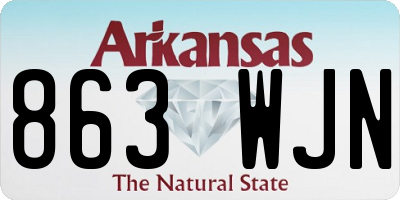 AR license plate 863WJN
