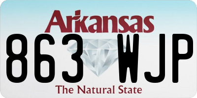 AR license plate 863WJP