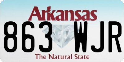 AR license plate 863WJR
